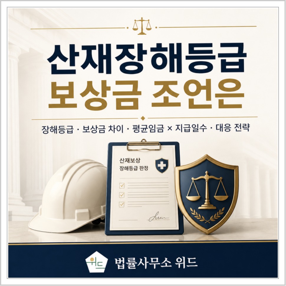 산재 장해급여 계산 방법: 장해등급별 지급일수와 준비서류 안내 이미지